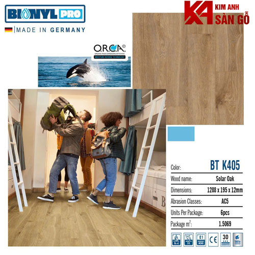 Sàn Gỗ Công Nghiệp Đức 12MM BINYL-K405